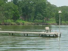 boat dock on Cedar Creek Lake